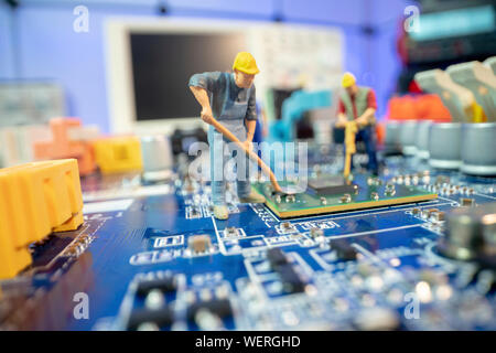 Computer repairs, conceptual image Stock Photo