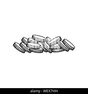 golden coins charity religious icon Stock Vector