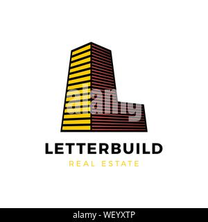 Letter L real estate and construction services logo concept Stock Vector