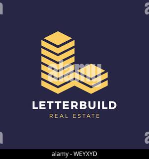 Letter L real estate and construction services logo concept Stock Vector