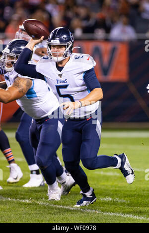 Tennessee Titans quarterback Logan Woodside (5) passes during NFL ...