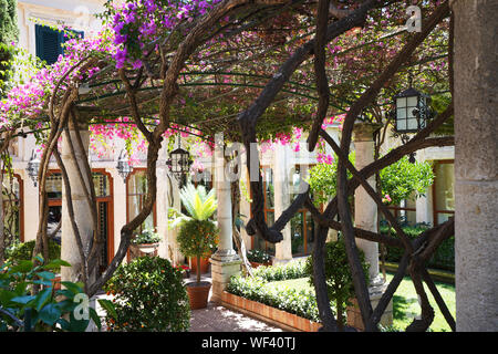 Grounds of the Hotel Belvedere - Taormina, Sicily Stock Photo