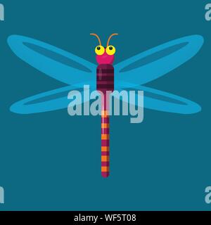 dragonfly cartoon vector illustration Stock Vector