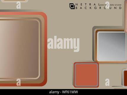 Square vector background overlaps with stone and brick colors. vector illustration Stock Vector