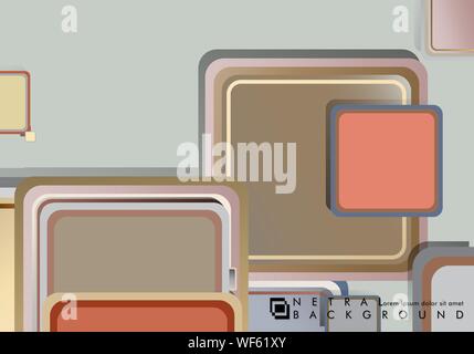 Square vector background overlaps with stone and brick colors. vector illustration Stock Vector