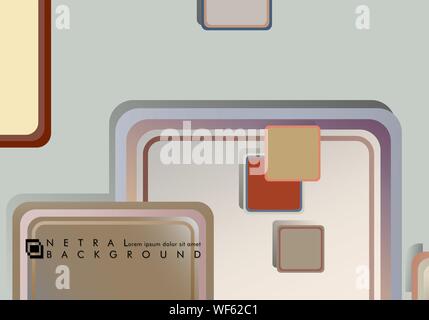 Square vector background overlaps with stone and brick colors. vector illustration Stock Vector