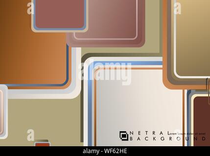 Square vector background overlaps with stone and brick colors. vector illustration Stock Vector