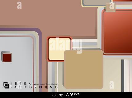 Square vector background overlaps with stone and brick colors. vector illustration Stock Vector