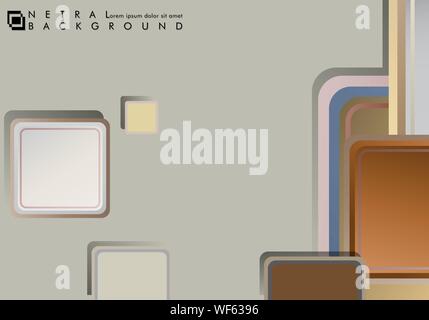 Square vector background overlaps with stone and brick colors. vector illustration Stock Vector