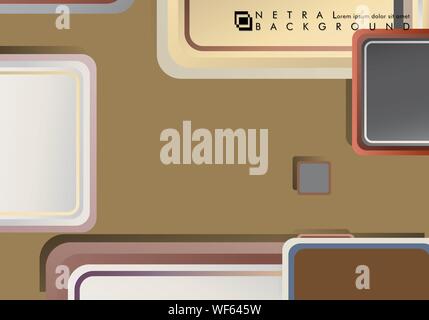 Square vector background overlaps with stone and brick colors. vector illustration Stock Vector