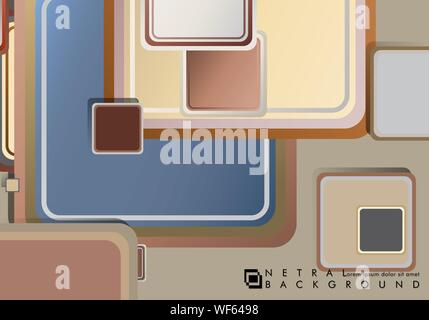 Square vector background overlaps with stone and brick colors. vector illustration Stock Vector
