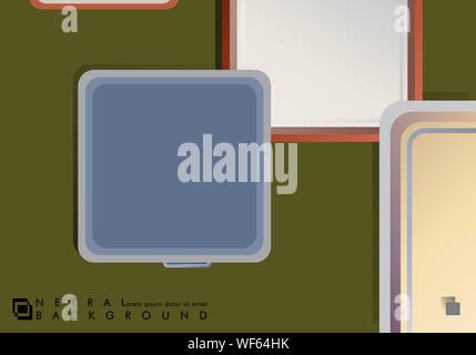 Square vector background overlaps with stone and brick colors. vector illustration Stock Vector