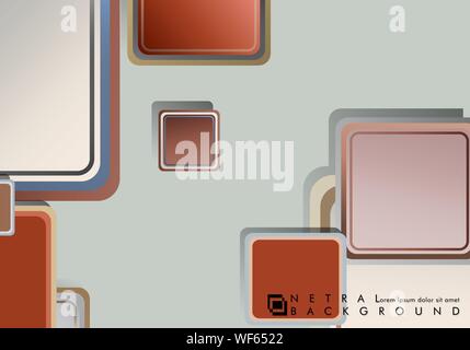 Square vector background overlaps with stone and brick colors. vector illustration Stock Vector