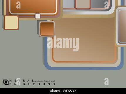 Square vector background overlaps with stone and brick colors. vector illustration Stock Vector