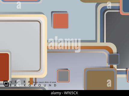 Square vector background overlaps with stone and brick colors. vector illustration Stock Vector
