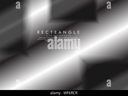 Vector illustration of a blur box with gradient metal background color Stock Vector