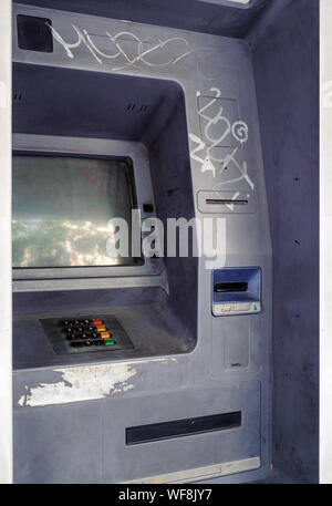 Abandoned automatic teller machine Stock Photo