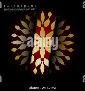 Mandala ornaments on a dark red background. vector design Stock Vector