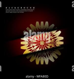 Mandala ornaments on a dark red background. vector design Stock Vector