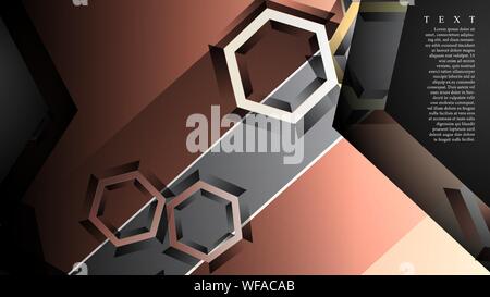 abstract vector background with gradient hexagon shapes. the background is suitable for anything. eps 10 Stock Vector