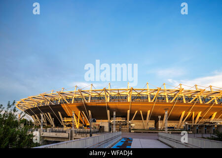 Japan, Tokyo, Chofu, Tokyo stadium at Musashino Forest Sport Plaza Stock Photo