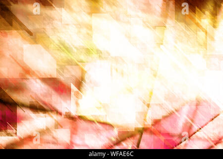 Abstract background in warm autumn tones of red, orange and yellow. Geometric blurred effect with space for text. Suitable for Thanksgiving and Harves Stock Photo
