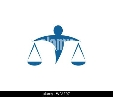 Lawyer logo template vector icon illustration design Stock Vector