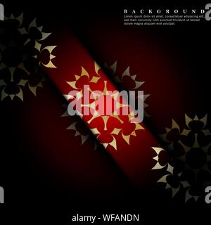 Mandala ornaments on a dark red background. vector design Stock Vector