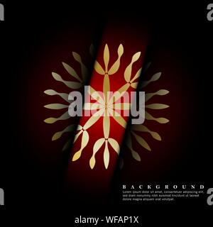 Mandala ornaments on a dark red background. vector design Stock Vector