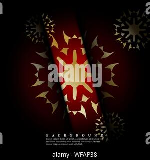 Mandala ornaments on a dark red background. vector design Stock Vector