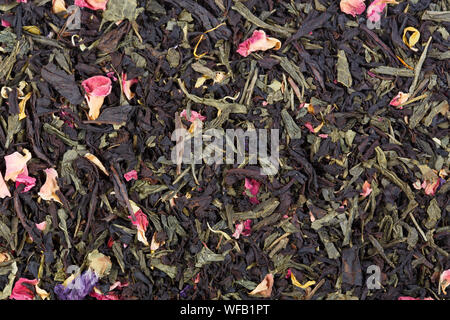 Tea with strawberry flavor and passion fruit. Can be used as background. Stock Photo