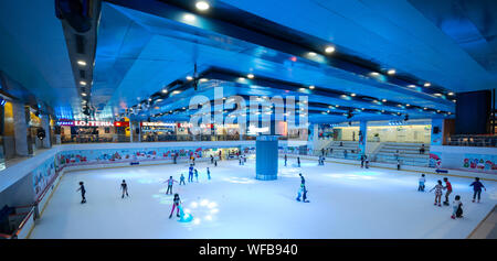 Ice rink in the Vincom Center in Ho Chi Minh city,  also known as Landmark 81, the tallest building in Vietnam. Stock Photo