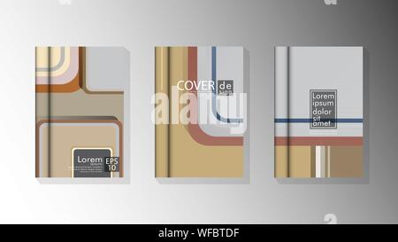 Vector collection of book cover backgrounds. eps 10 vector design illustrations Stock Vector