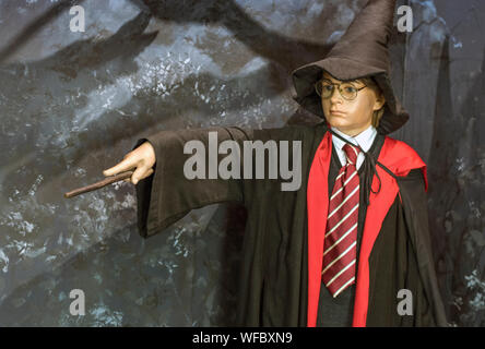 Harry Potter wax figure in Madame Tussauds museum in Prague Stock Photo