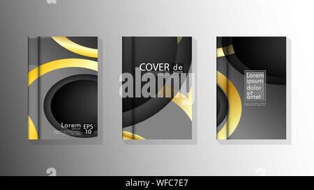 Vector collection of book cover backgrounds. eps 10 vector design illustrations Stock Vector