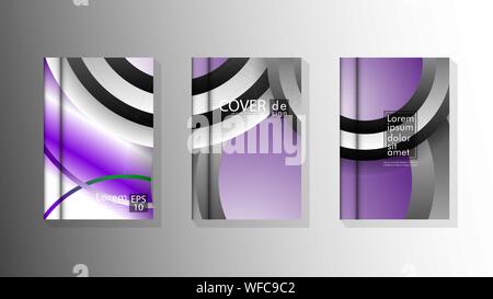 Vector collection of book cover backgrounds. eps 10 vector design illustrations Stock Vector