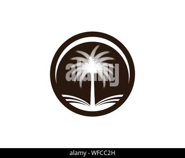 Date tree icon vector illustration logo template Stock Vector