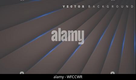 Blue light line shadow dark grey luxury background Stock Vector