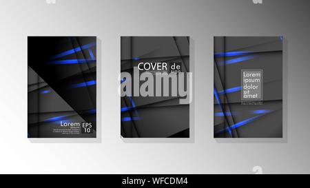 Vector collection of book cover backgrounds. eps 10 vector design illustrations Stock Vector