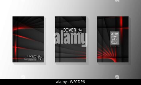Vector collection of book cover backgrounds. eps 10 vector design illustrations Stock Vector