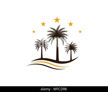 Date tree icon vector illustration logo template Stock Vector