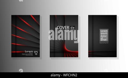 Vector collection of book cover backgrounds. eps 10 vector design illustrations Stock Vector