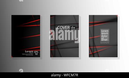 Vector collection of book cover backgrounds. eps 10 vector design illustrations Stock Vector