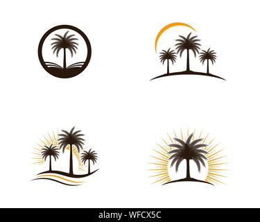 Date tree icon vector illustration logo template Stock Vector