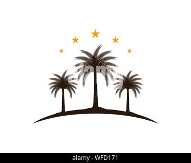 Date tree icon vector illustration logo template Stock Vector