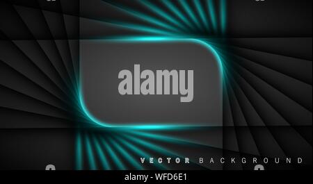 Blue light line shadow dark grey luxury background Stock Vector
