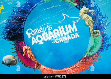 Sign Logo of the Ripley's Aquarium of Canada, in Toronto Stock Photo