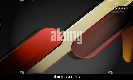 Abstract background Round rectangle in brick and stone colors Stock Vector
