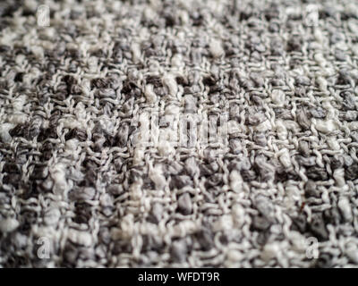 Close up of marled grey woven fabric Stock Photo
