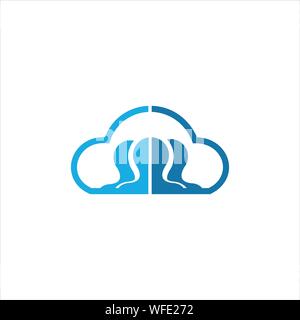 Cloud Logo design template Stock Vector